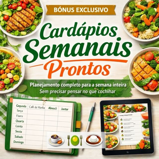 Capa do bônus Cardápios Semanais Prontos